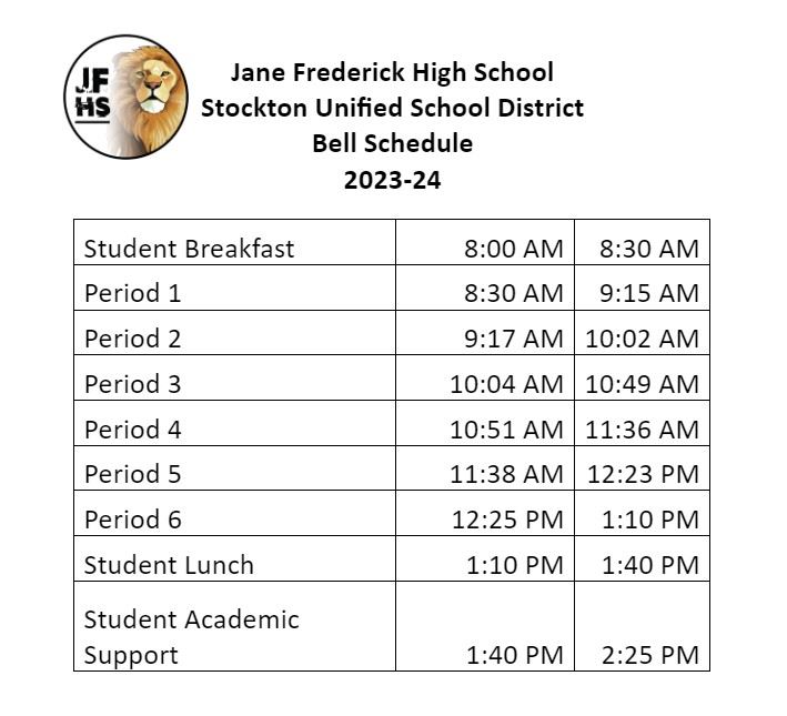  bell schedule